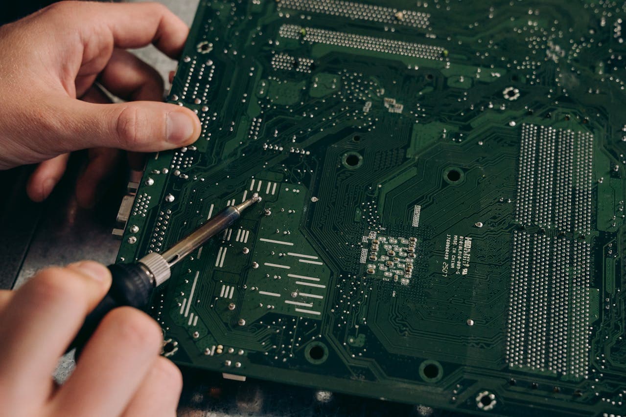 Motherboard close-up